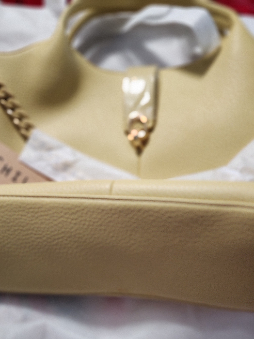CHILLX by Le Miel Yellow Faux Leather Satchel Tote Crossbody Bag NWT - Picture 3 of 11